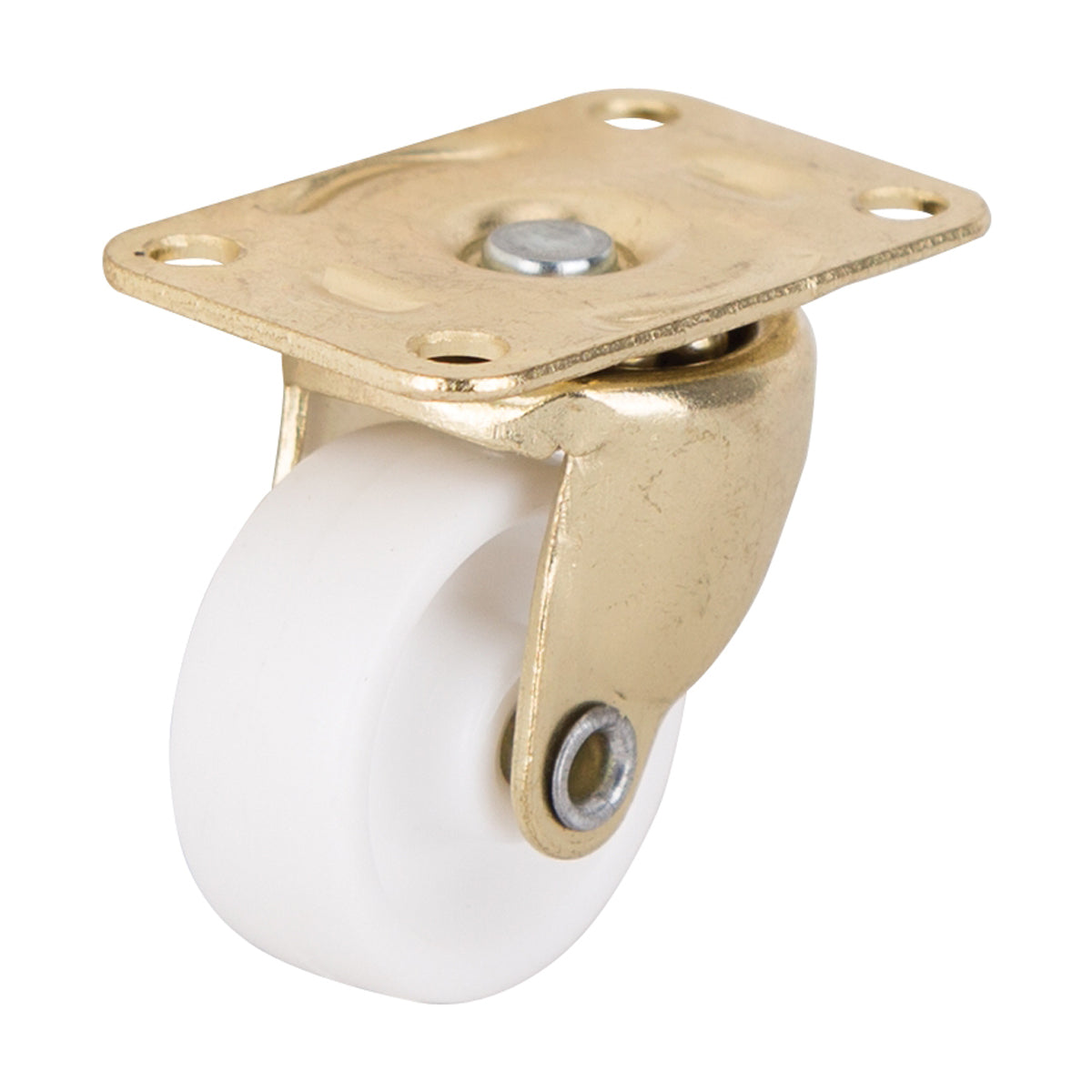 ProSource JC-B04-PS Swivel Caster, 1-1/4 in Dia Wheel, 16 mm W Wheel, Plastic Wheel, White, 40 lb