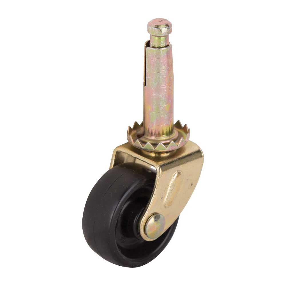 ProSource JC-B06-PS Swivel Caster, 1-1/4 in Dia Wheel, 1-1/4 in W Wheel, Black, 40 lb, Steel Housing Material