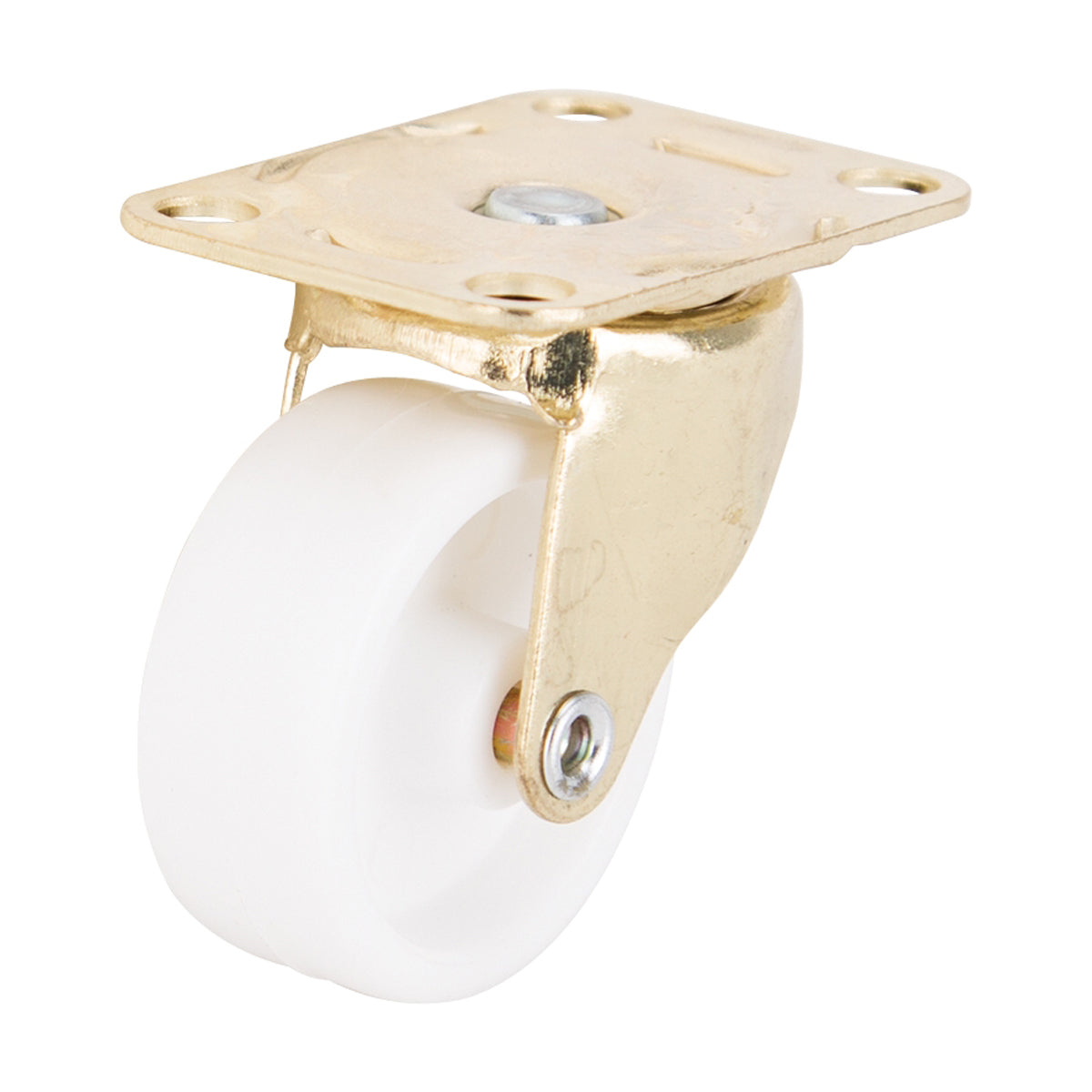 ProSource JC-B12-PS Swivel Caster, 1-5/8 in Dia Wheel, 5/8 in W Wheel, Plastic Wheel, White, 50 lb