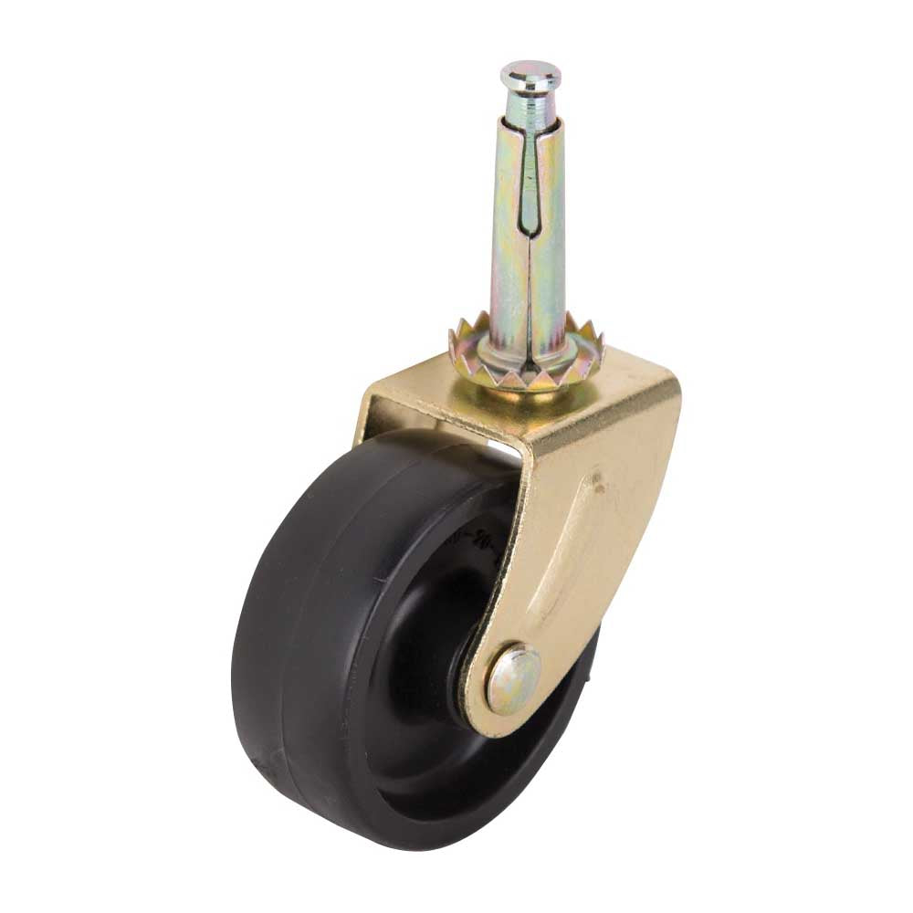 ProSource JC-B23-PS Swivel Caster, 2 in Dia Wheel, 2 in W Wheel, Black, 60 lb, Steel Housing Material