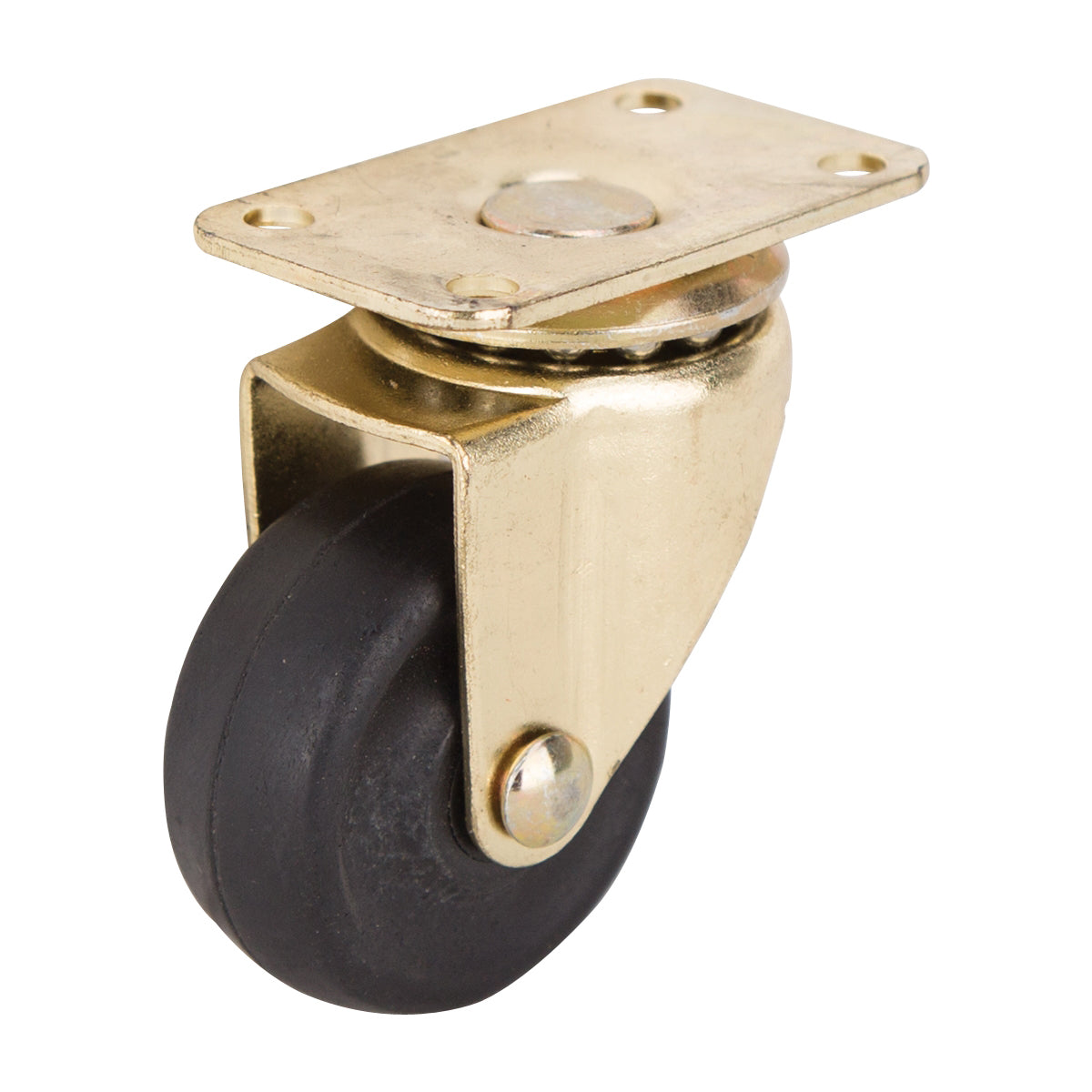 ProSource JC-D01-PS Swivel Caster, 1-5/8 in Dia Wheel, 5/8 in W Wheel, Rubber Wheel, Black, 70 lb