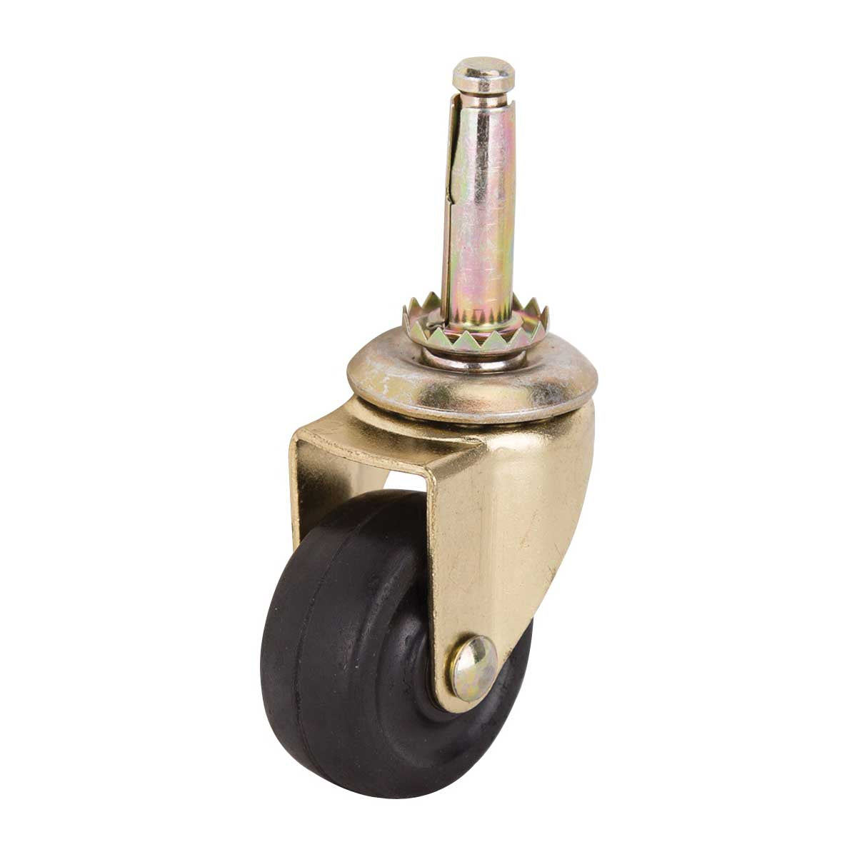 ProSource JC-D03-PS Swivel Caster, 1-5/8 in Dia Wheel, 1-5/8 in W Wheel, Rubber Wheel, Black, 70 lb