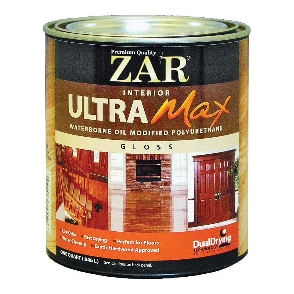 ZAR 36012 Polyurethane, Gloss, Liquid, Milky Clear, 1 qt, Can