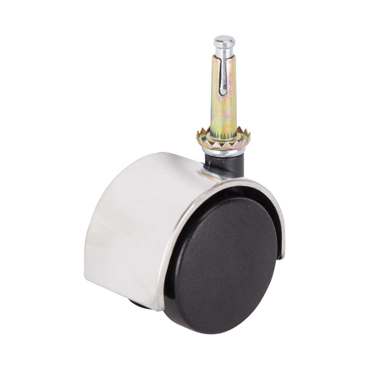 ProSource JC-F13-PS Caster, 2 in Dia Wheel, 2 in W Wheel, Nylon Wheel, Black, 75 lb, Steel Housing Material