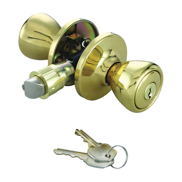 Prosource Mobile Home Entry Lockset, Polished Brass