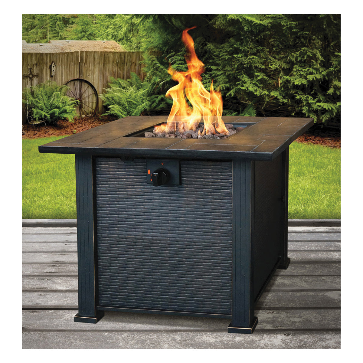 Seasonal Trends 50169 Table Patio Fire Essential, 30 in OAW, 30 in OAD, 24.21 in OAH, Impulse Ignition