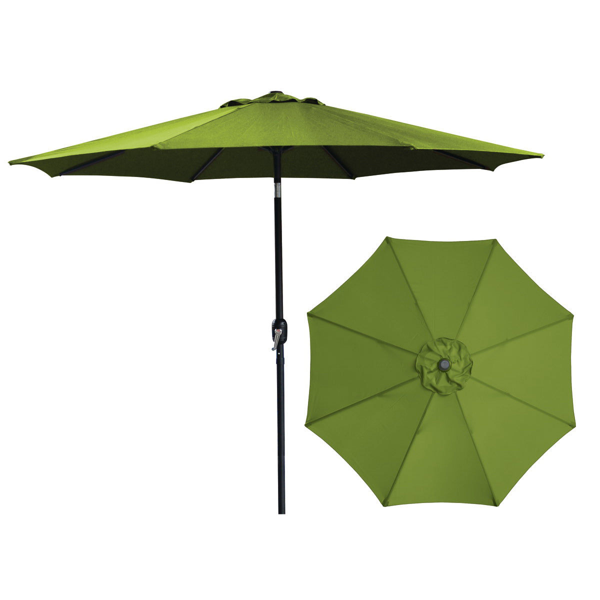 Seasonal Trends 62105 Crank Umbrella, 92.9 in H, 107.9 in W Canopy, 107.9 in L Canopy, Round Canopy, Steel Frame