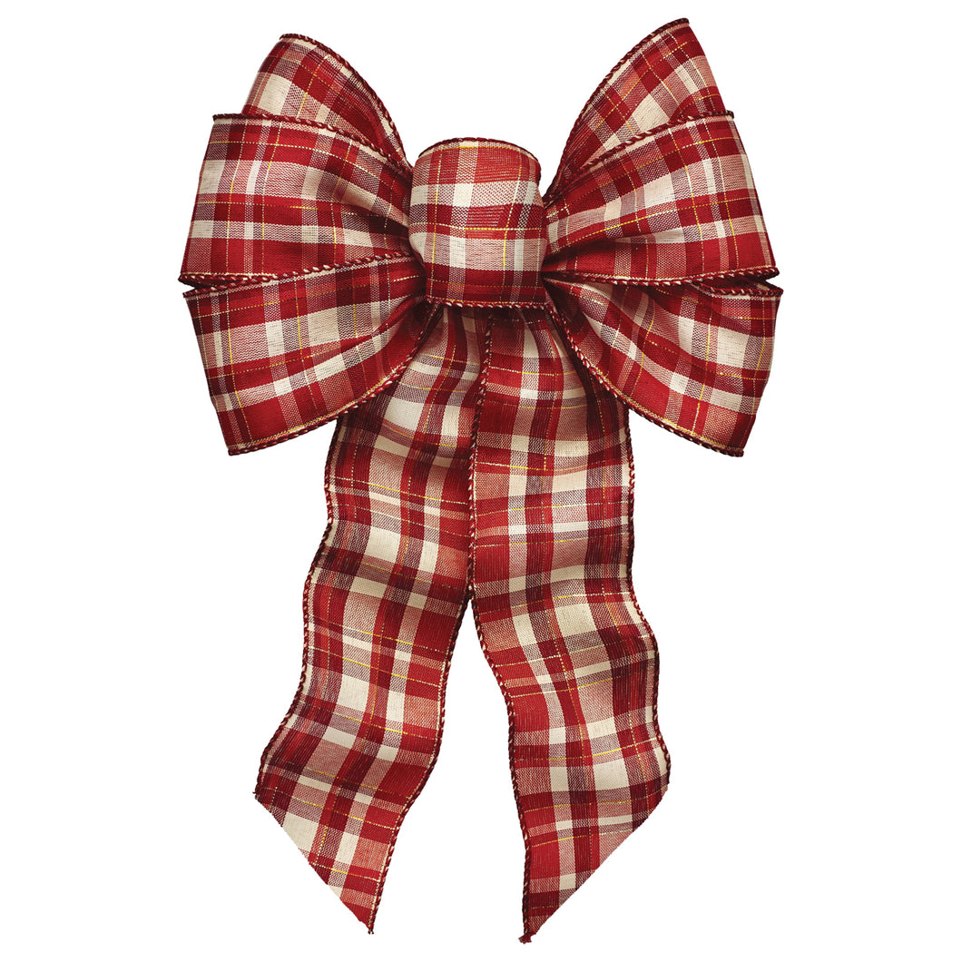 Holidaytrims 6125 Deluxe Bow, Traditional Plaid Design