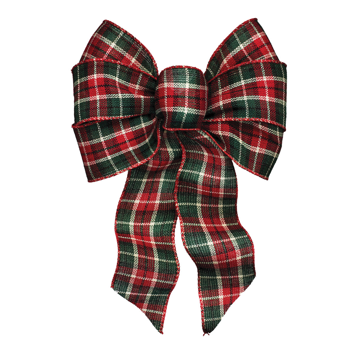 Holidaytrims 6126 Deluxe Bow, Cheer Plaid Design, Fabric
