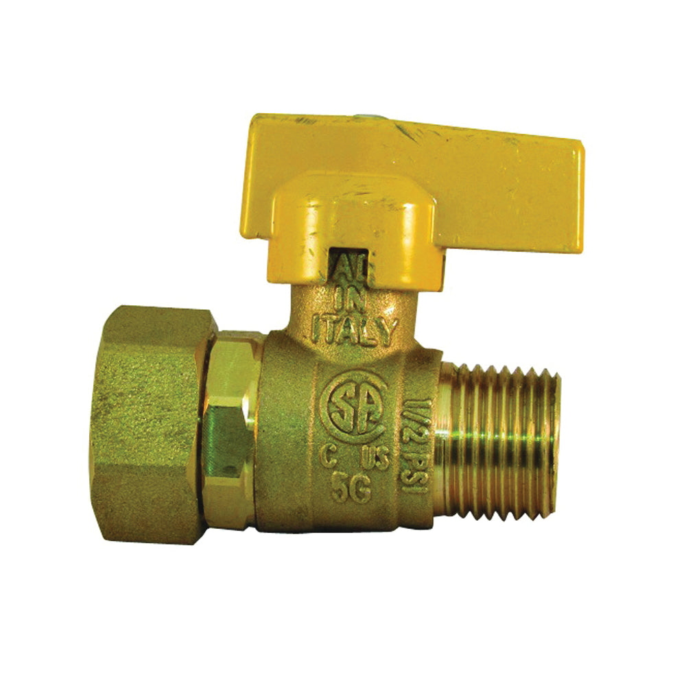 PRO-FLEX PFGV-PF12MB Gas Valve, 1/2 in Connection, MIP x CSST