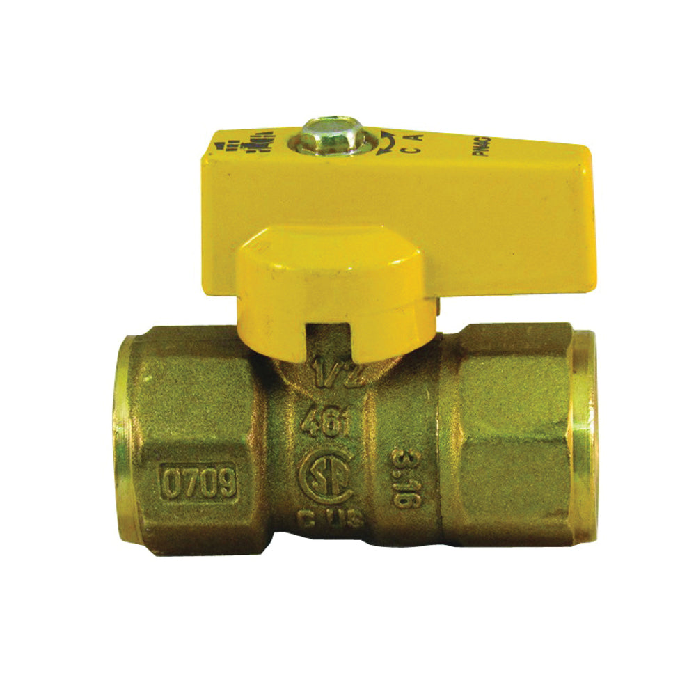 PRO-FLEX PFGV-F12B Gas Valve, 1/2 in Connection, FIP