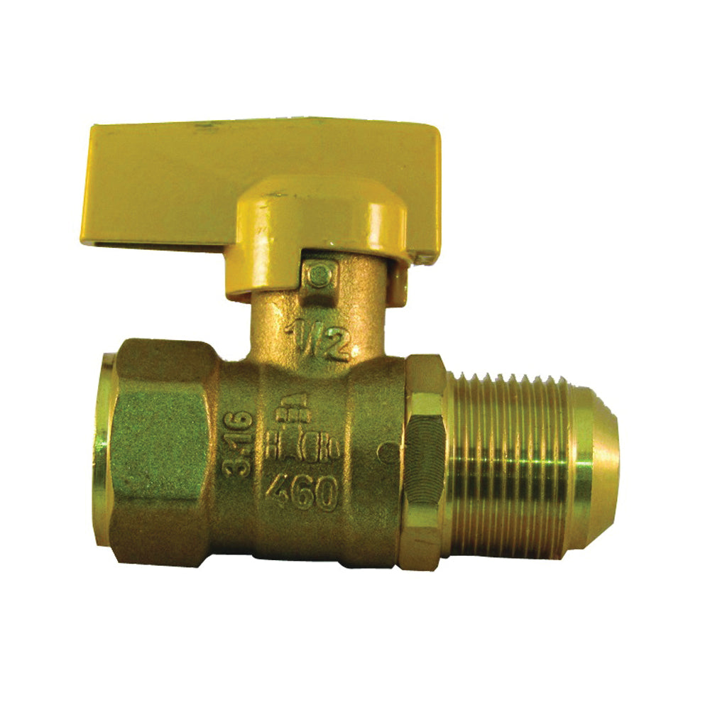 PRO-FLEX PFGV-FFL121516B Gas Valve, 1/2 x 15/16 in Connection, FIP x Flare