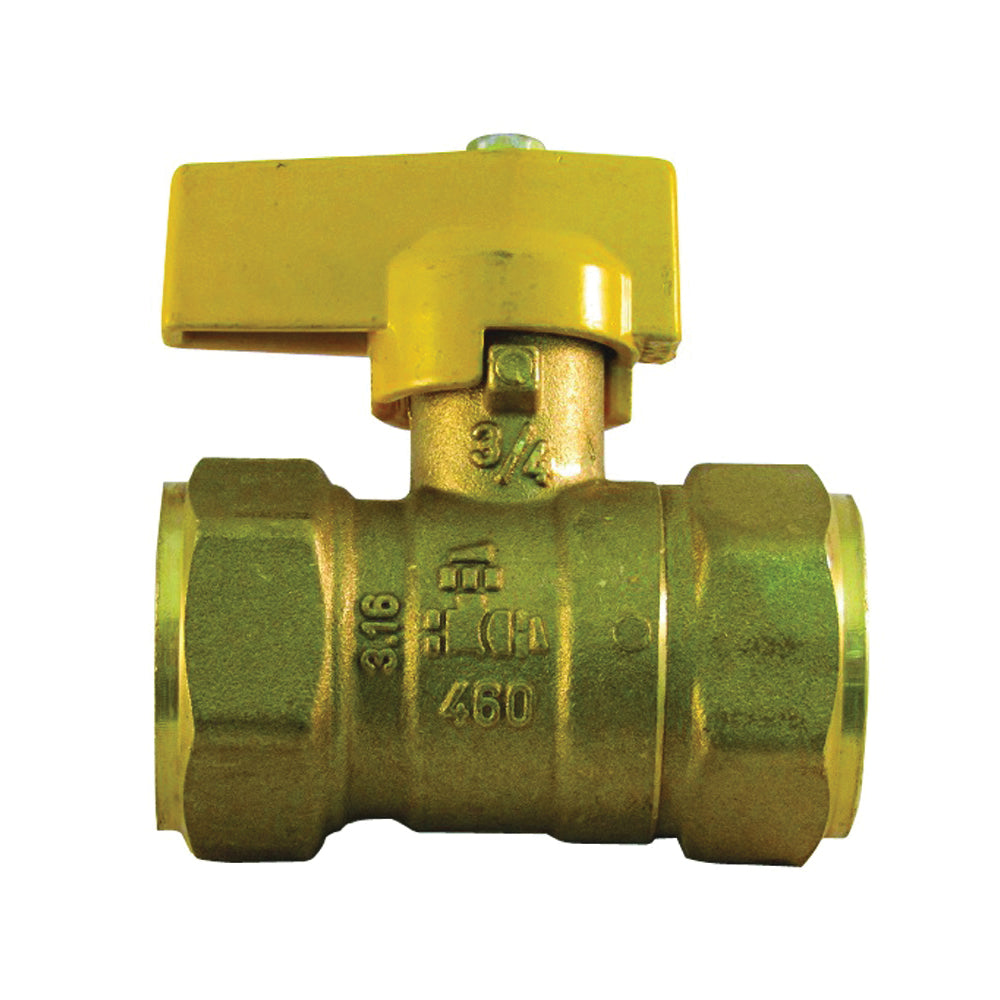 PRO-FLEX PFGV-F34B Gas Valve, 3/4 in Connection, FIP x Flare