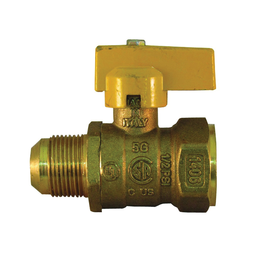 PRO-FLEX PFGV-FFL341516B Gas Valve, 3/4 x 15/16 in Connection, FIP x Flare