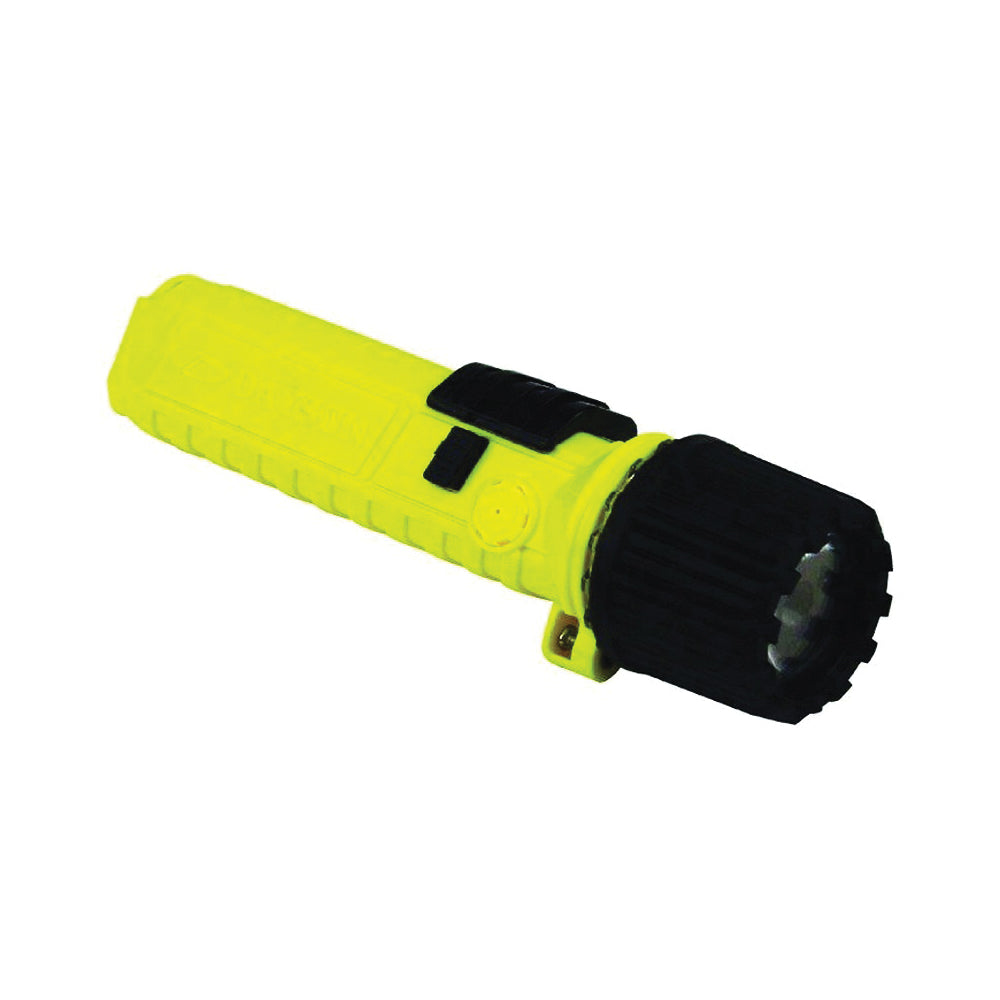 Dorcy 41-0091 Flashlight, AA Battery, Alkaline Battery, LED Lamp, 157 Lumens, 130 m Beam Distance, 9 hr Run Time, Yellow