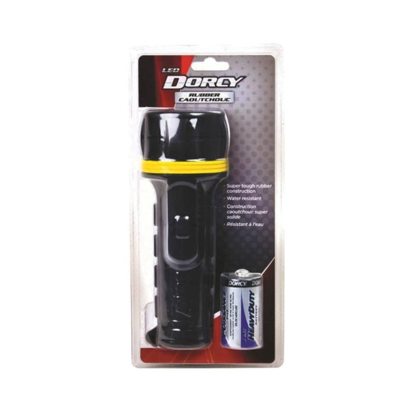 Dorcy 41-2965 Flashlight, D Battery, LED Lamp, Black