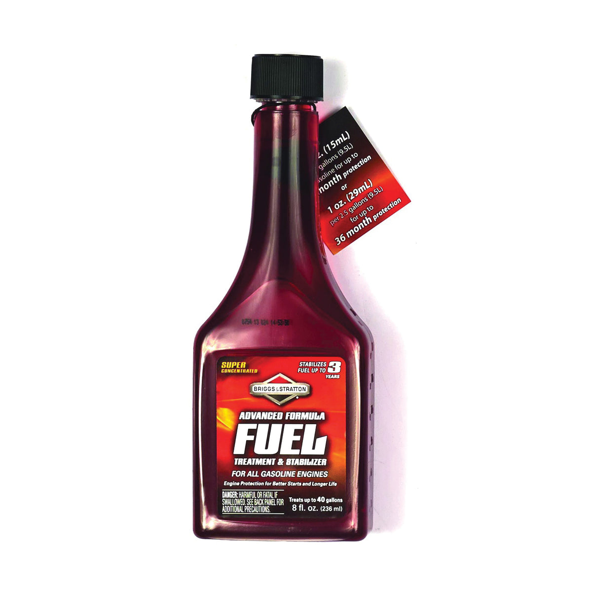 BRIGGS &amp; STRATTON 100118 Fuel Treatment/Stabilizer, 8 fl-oz Bottle, Blue
