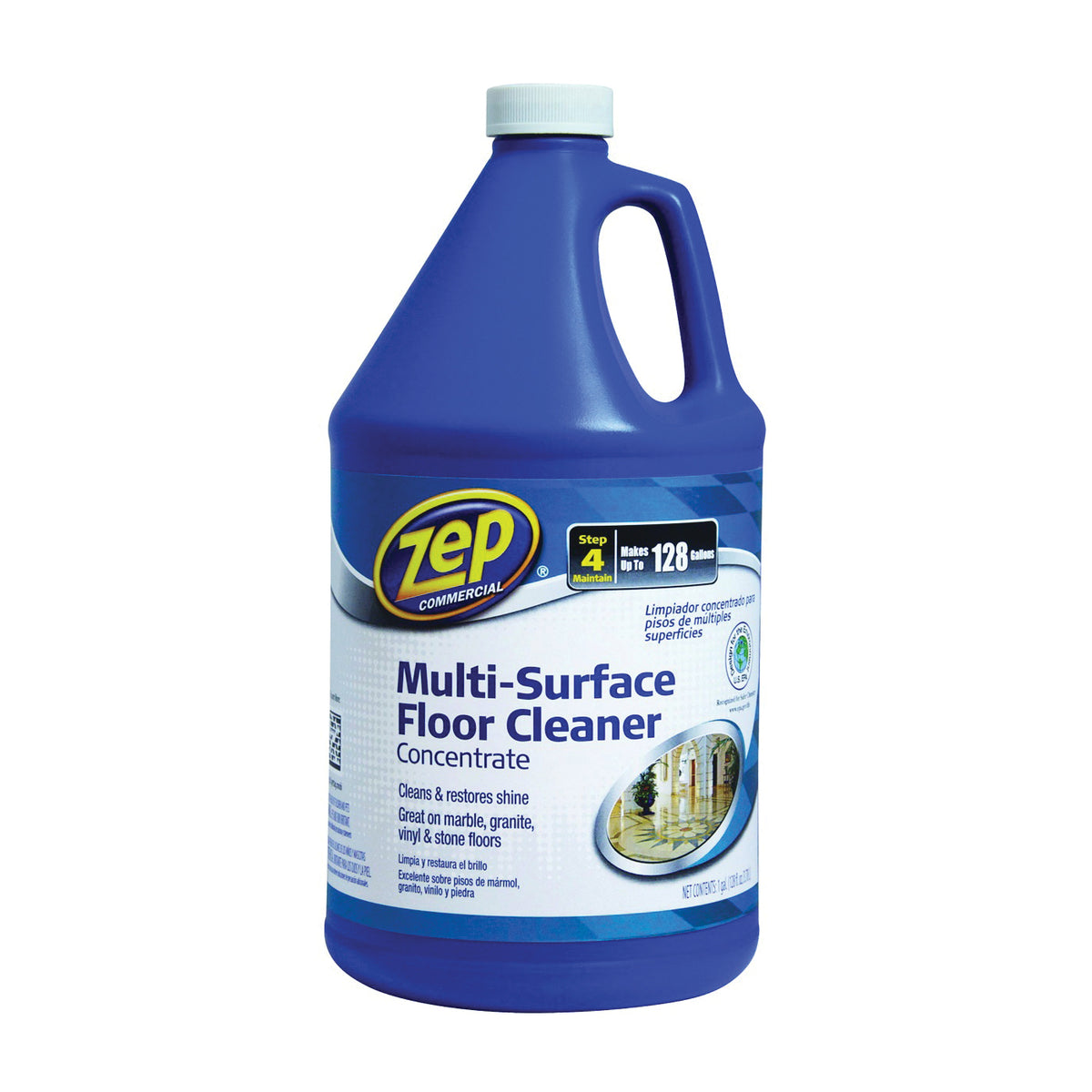 Zep ZUNEUT128 Floor Cleaner, 1 gal Bottle, Liquid, Pleasant, Green