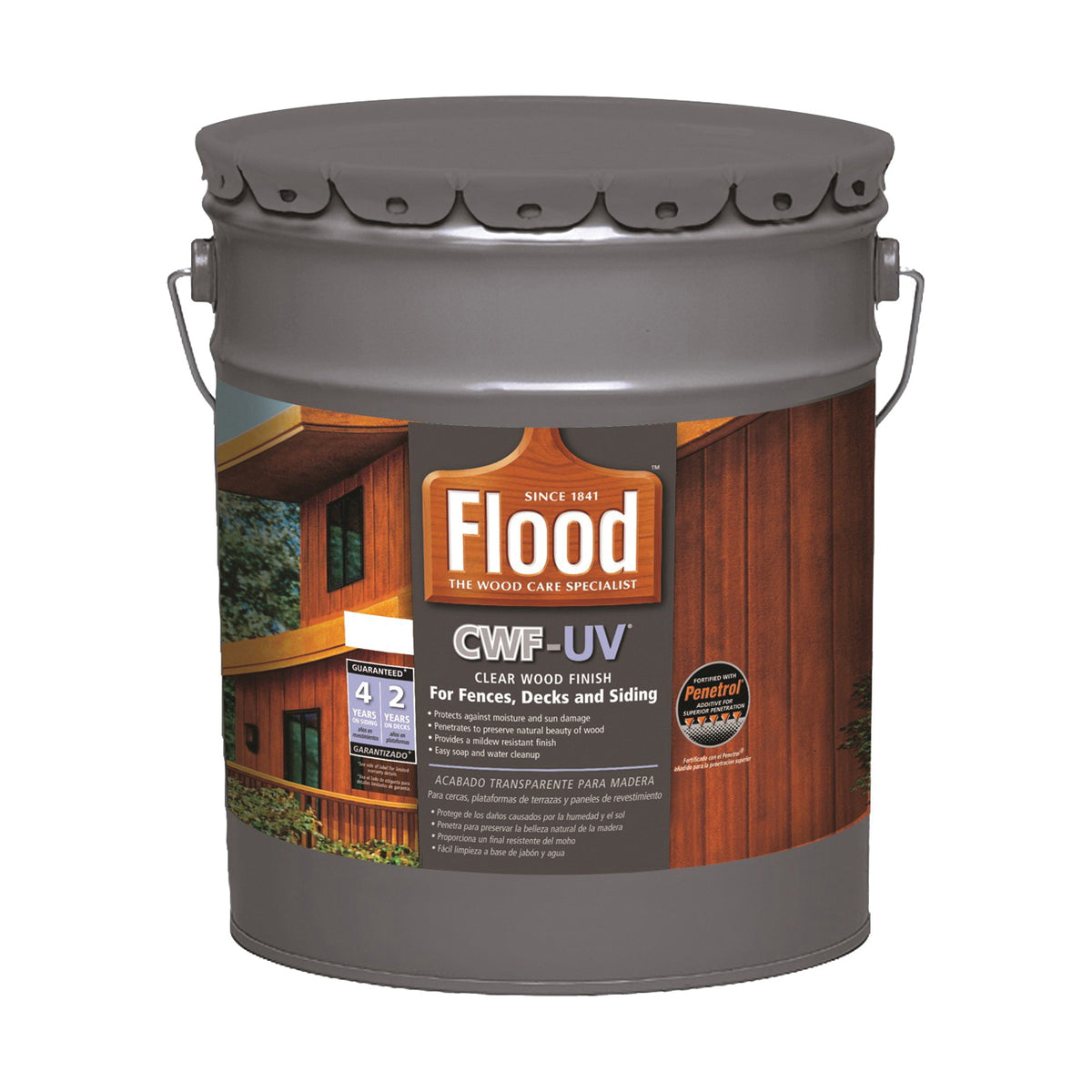Flood FLD542-05 Wood Finish, Natural, Liquid, 5 gal, Can