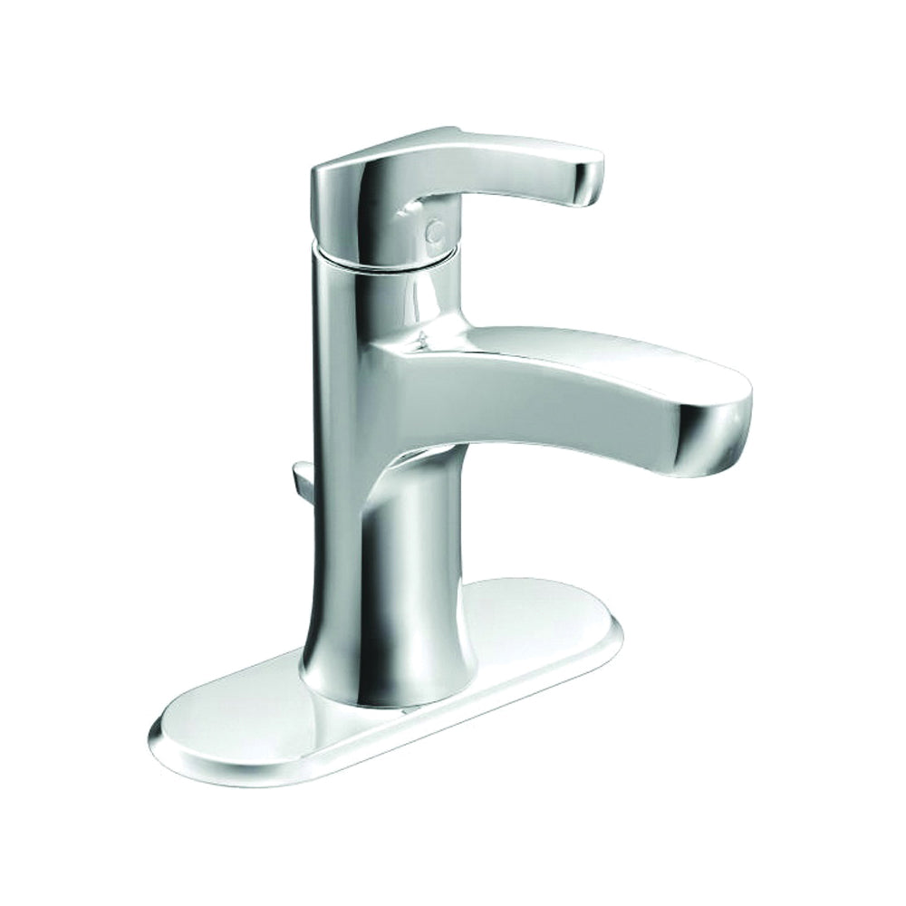 Moen Danika Series WSL84733 Bathroom Faucet, 1.2 gpm, 1-Faucet Handle, Metal, Chrome Plated, Lever Handle