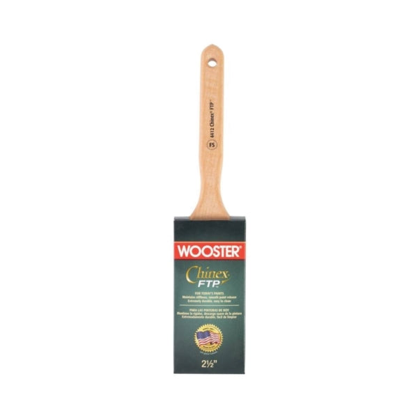 WOOSTER 4412-2-1/2 Paint Brush, 2-1/2 in W, 2-15/16 in L Bristle, Synthetic Bristle, Flat Sash Handle