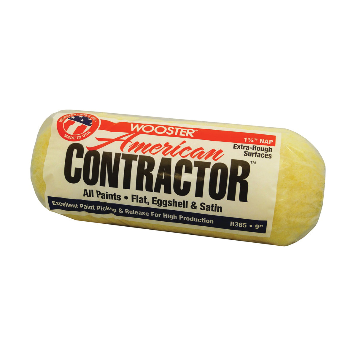 WOOSTER R565-9 Paint Roller Cover, 1-1/4 in Thick Nap, 9 in L, Knit Fabric Cover