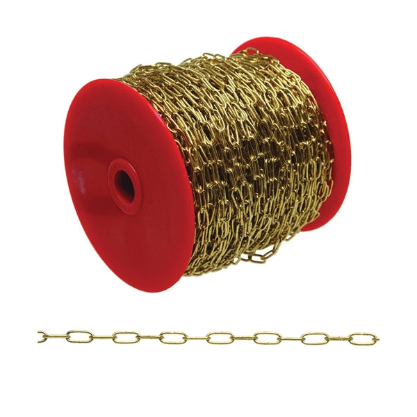 Campbell 0710317 Sash Chain, 3, 164 ft L, 5 lb Working Load, Metal, Brass