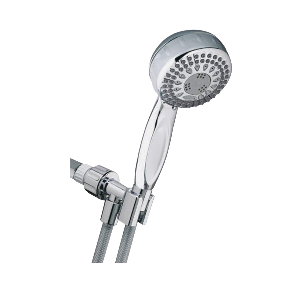Waterpik TRS-553VBT Handheld Shower Head, 2.5 gpm, 5-Spray Function, Chrome, 60 in L Hose