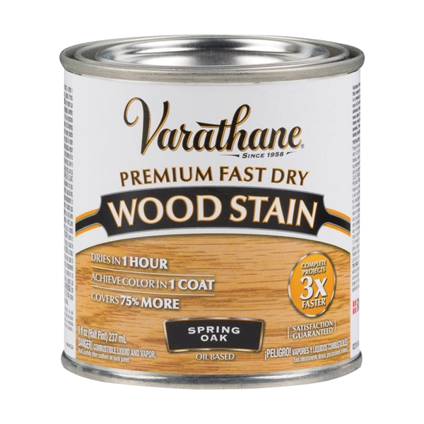 VARATHANE 262023 Wood Stain, Spring Oak, Liquid, 0.5 pt, Can