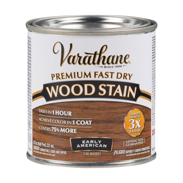VARATHANE 262024 Wood Stain, Early American, Liquid, 0.5 pt, Can