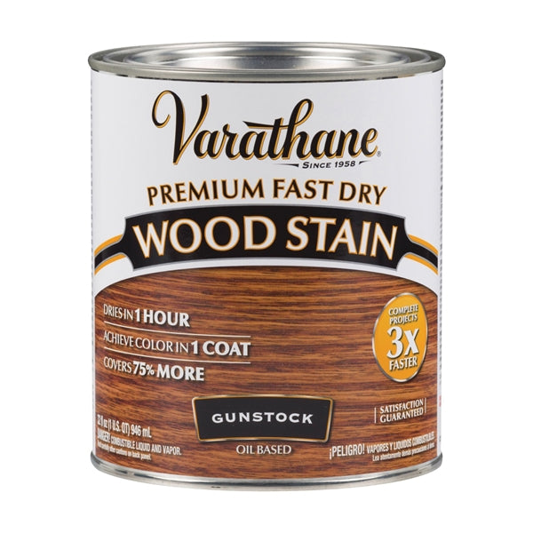 VARATHANE 262007 Wood Stain, Gunstock, Liquid, 1 qt, Can