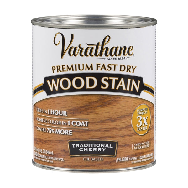 VARATHANE 262008 Wood Stain, Traditional Cherry, Liquid, 1 qt, Can