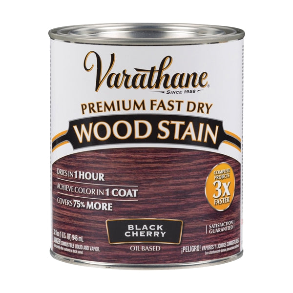VARATHANE 262009 Wood Stain, Black Cherry, Liquid, 1 qt, Can