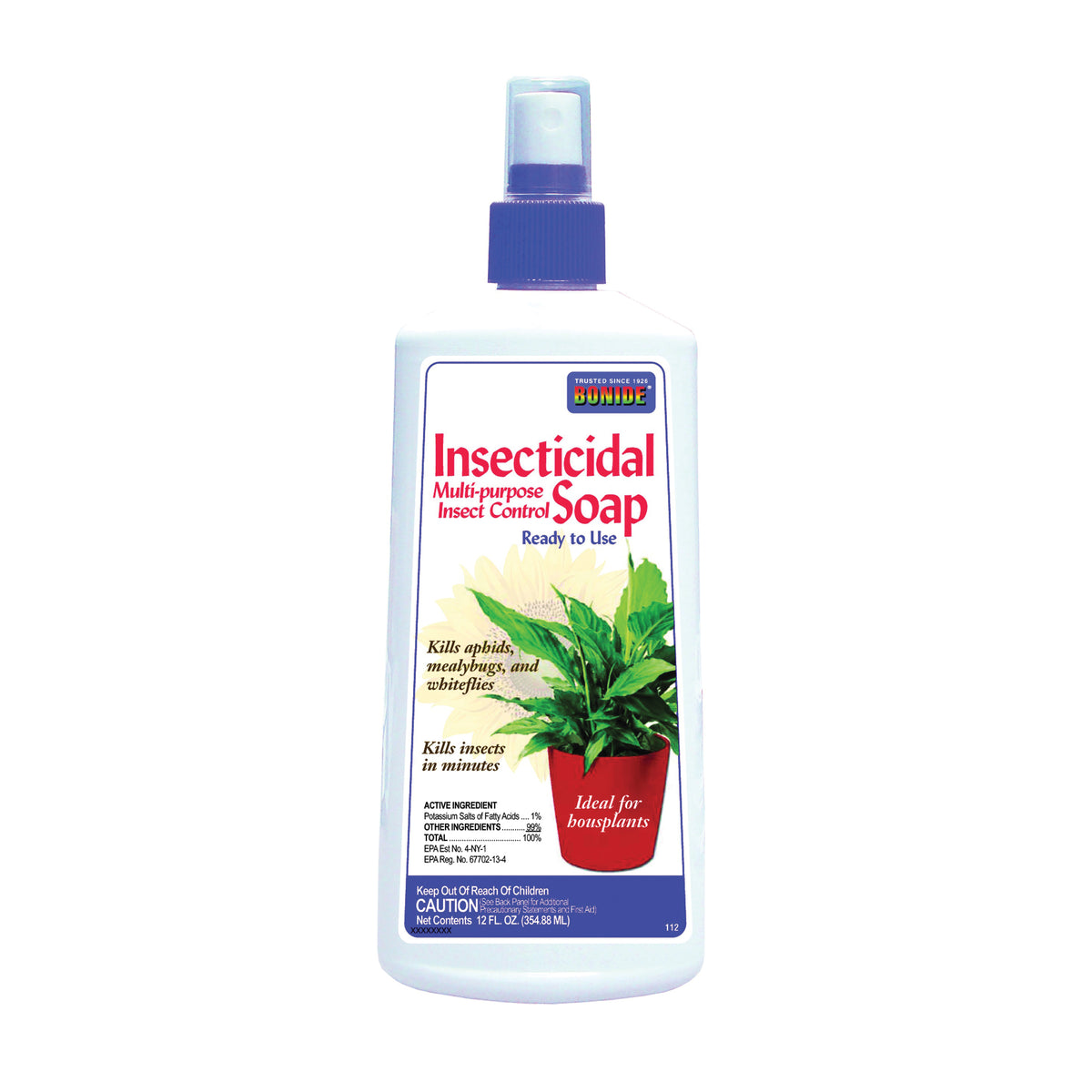 Bonide 112 Insecticidal Soap, Liquid, Spray Application, 8 to 12 oz