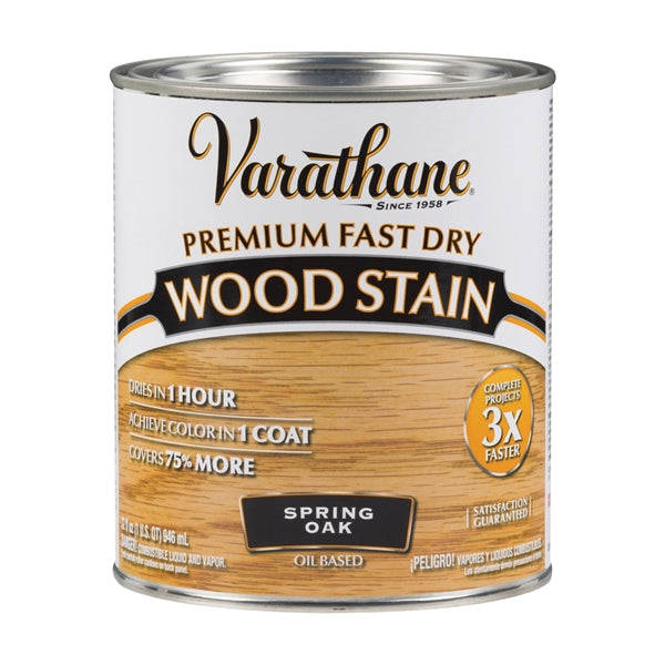 VARATHANE 262004 Wood Stain, Spring Oak, Liquid, 1 qt, Can