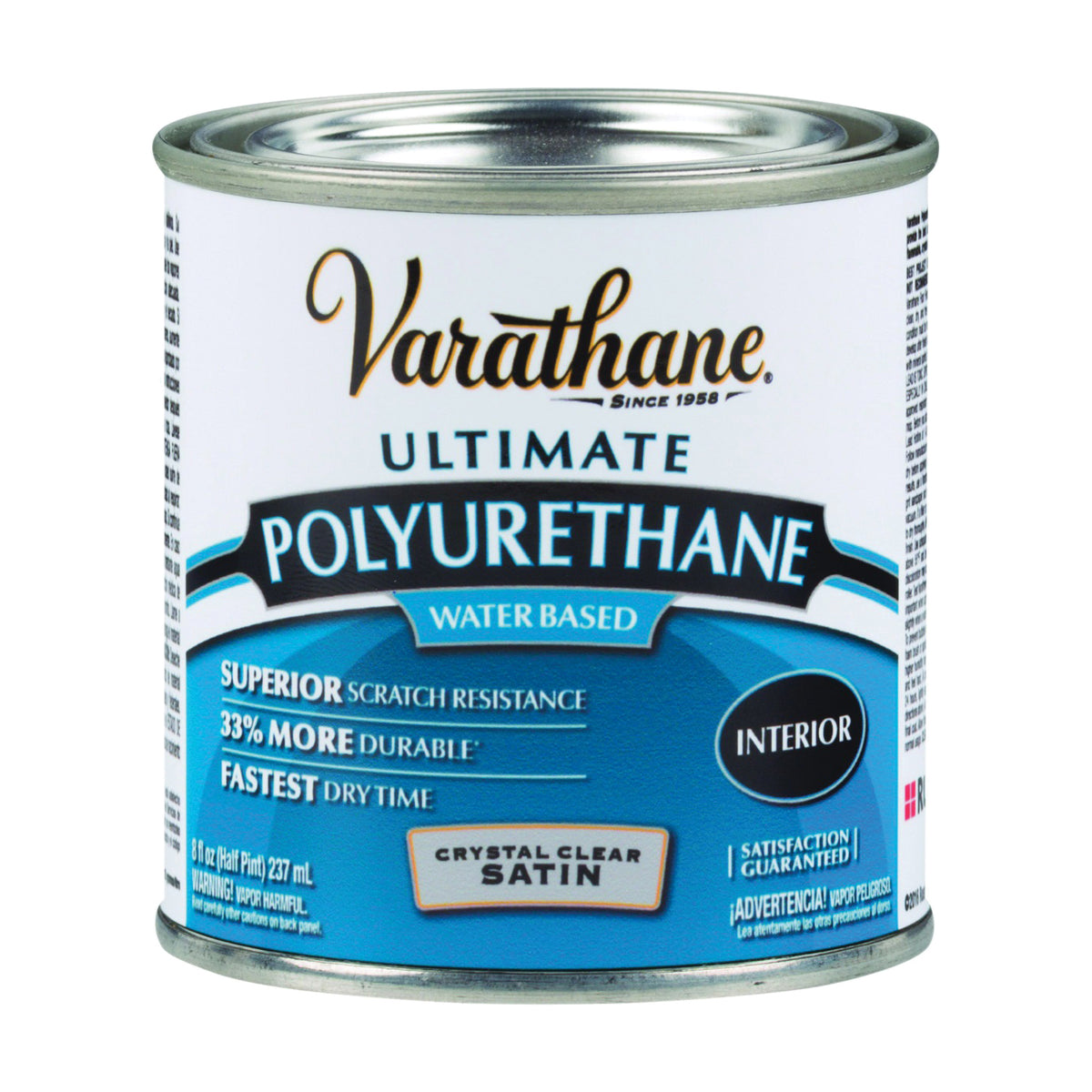 VARATHANE 200261H Polyurethane, Liquid, Crystal Clear, 0.5 pt, Can
