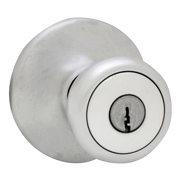 Kwikset 400M26DCPRFLK6 Keyed Entry Knob, Satin Chrome