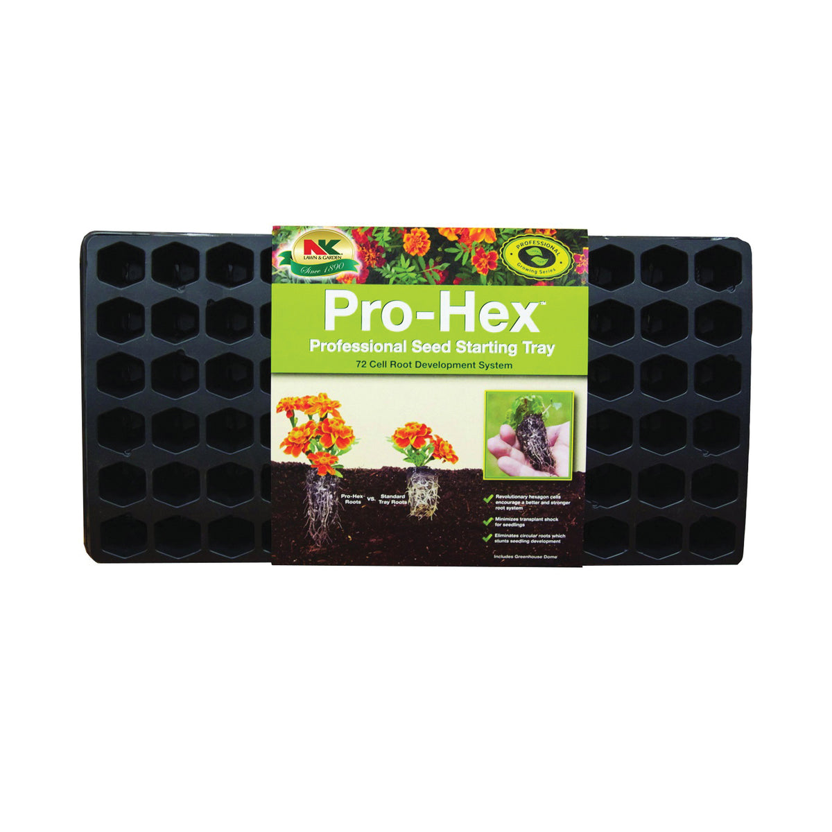 NK LAWN &amp; GARDEN PHEX Seed Starter Kit, 22 in L Tray, 11 in W Tray, 72 -Cell
