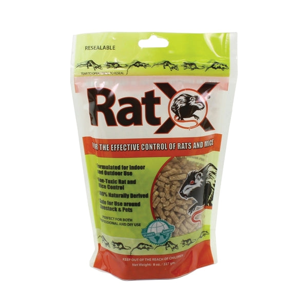 RatX 620100 Rodent Bait, Pellet, 8 oz Bag