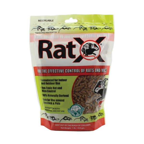 RatX 620101 Rodent Bait, Pellet, 1 lb Bag