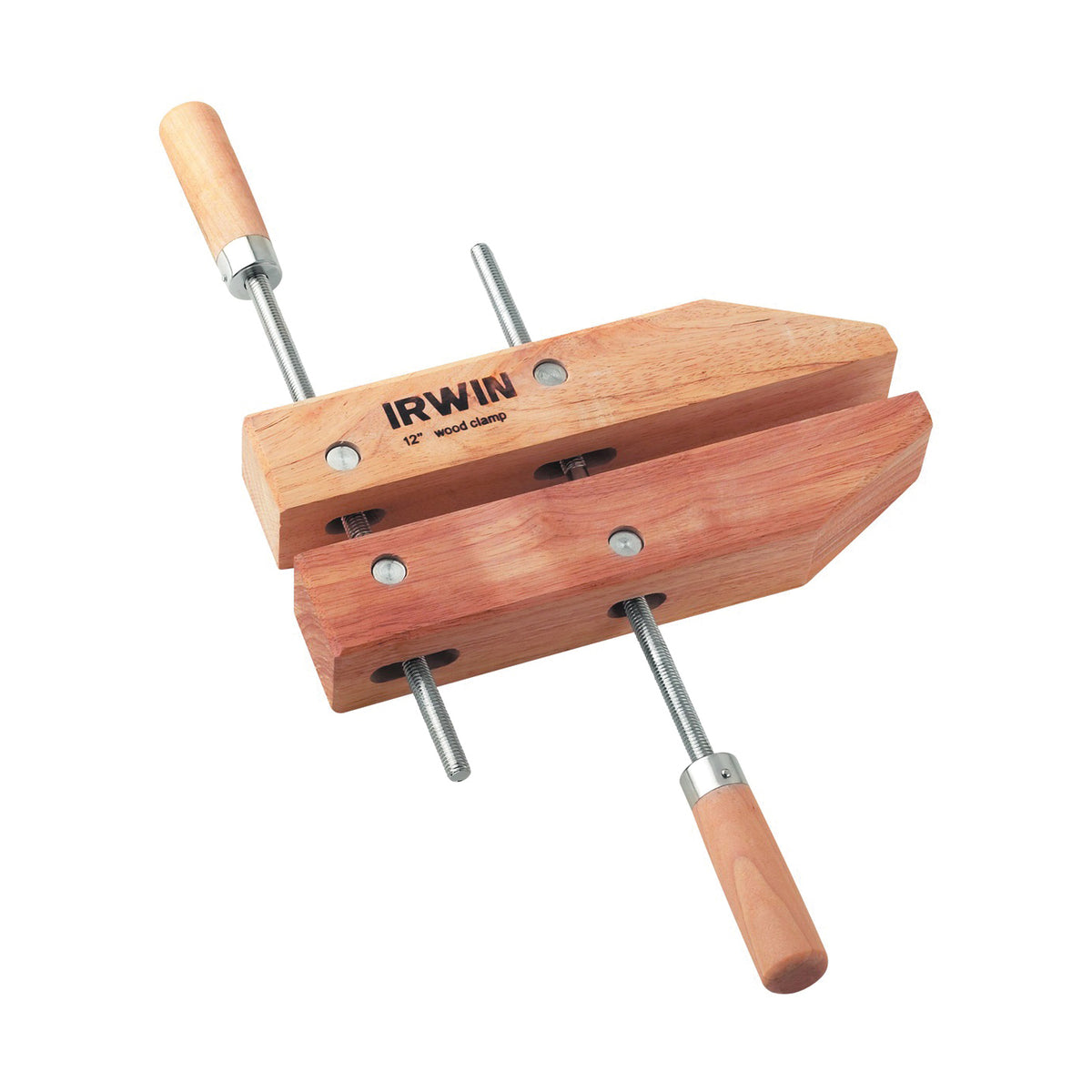 IRWIN QUICK-GRIP 226800 Hand Screw Clamp, 12 in Max Opening Size, 2 in D Throat, Wood Body, Beige Body