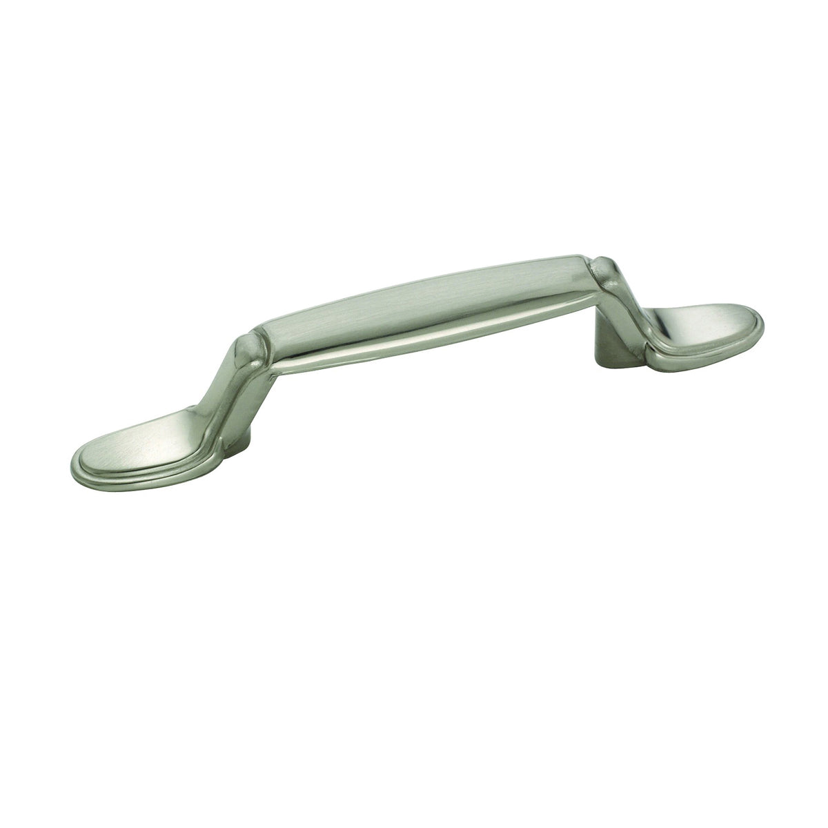 Amerock 1887668 Cabinet Pull, 5-1/6 in L Handle, 1 in H Handle, 15/16 in Projection, Zinc, Satin Nickel