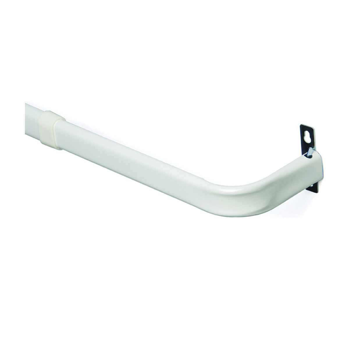 Kenney KN510 Curtain Rod, 1 in Dia, 18 to 28 in L, Steel, White