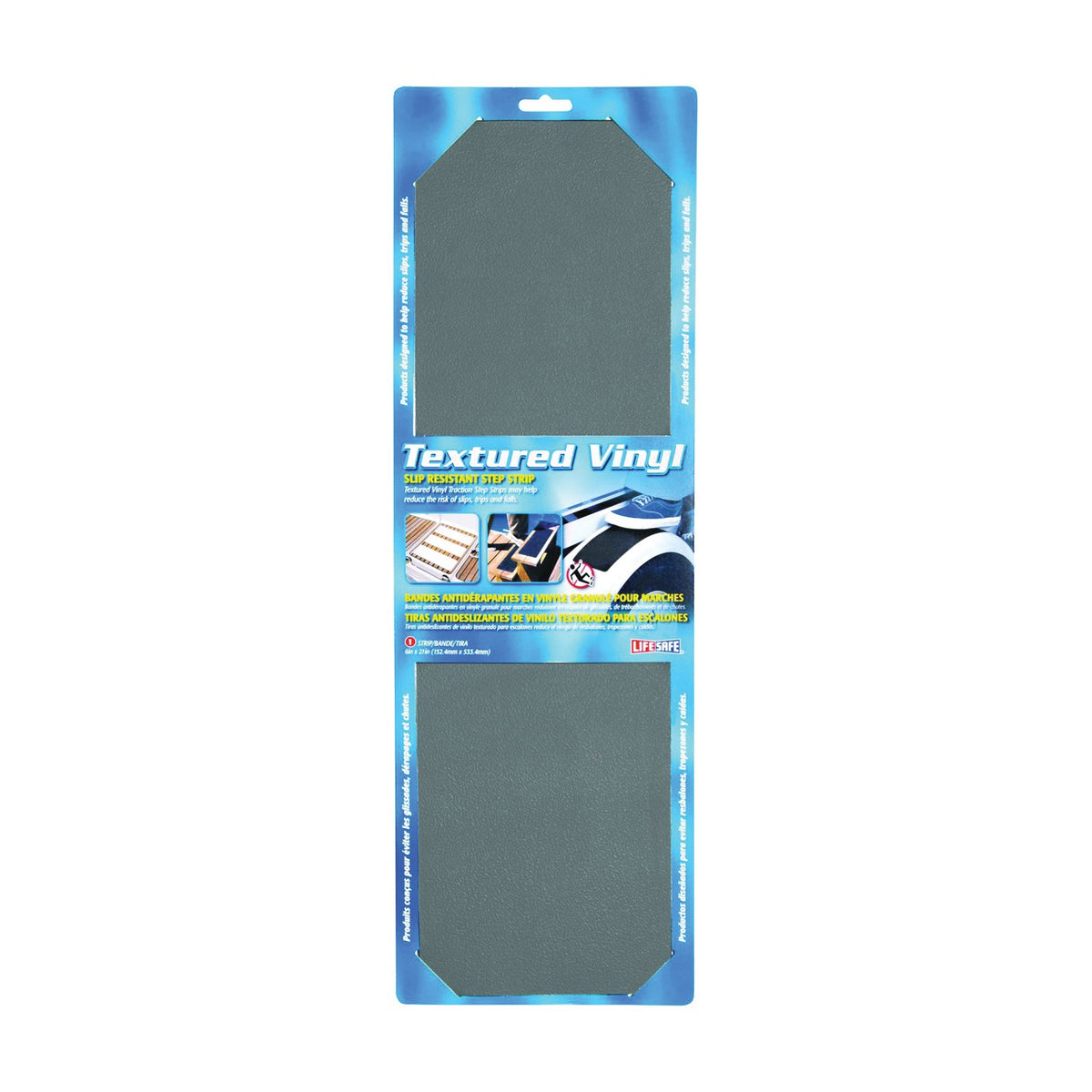 INCOM Gator Grip RE3905GR Traction Strip, 21 in L, 6 in W, Gray