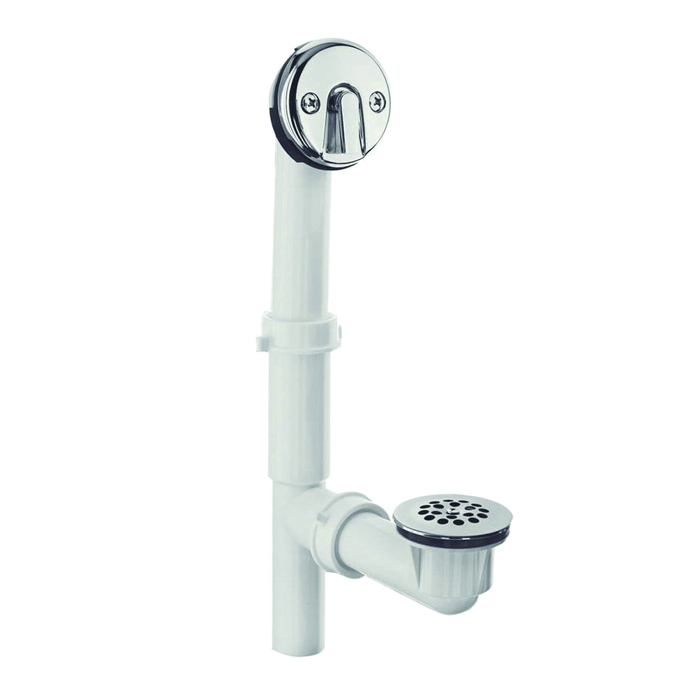 Danco 51932 Tub Drain Kit, Plastic, White, Chrome, For: Standard Size Tubs