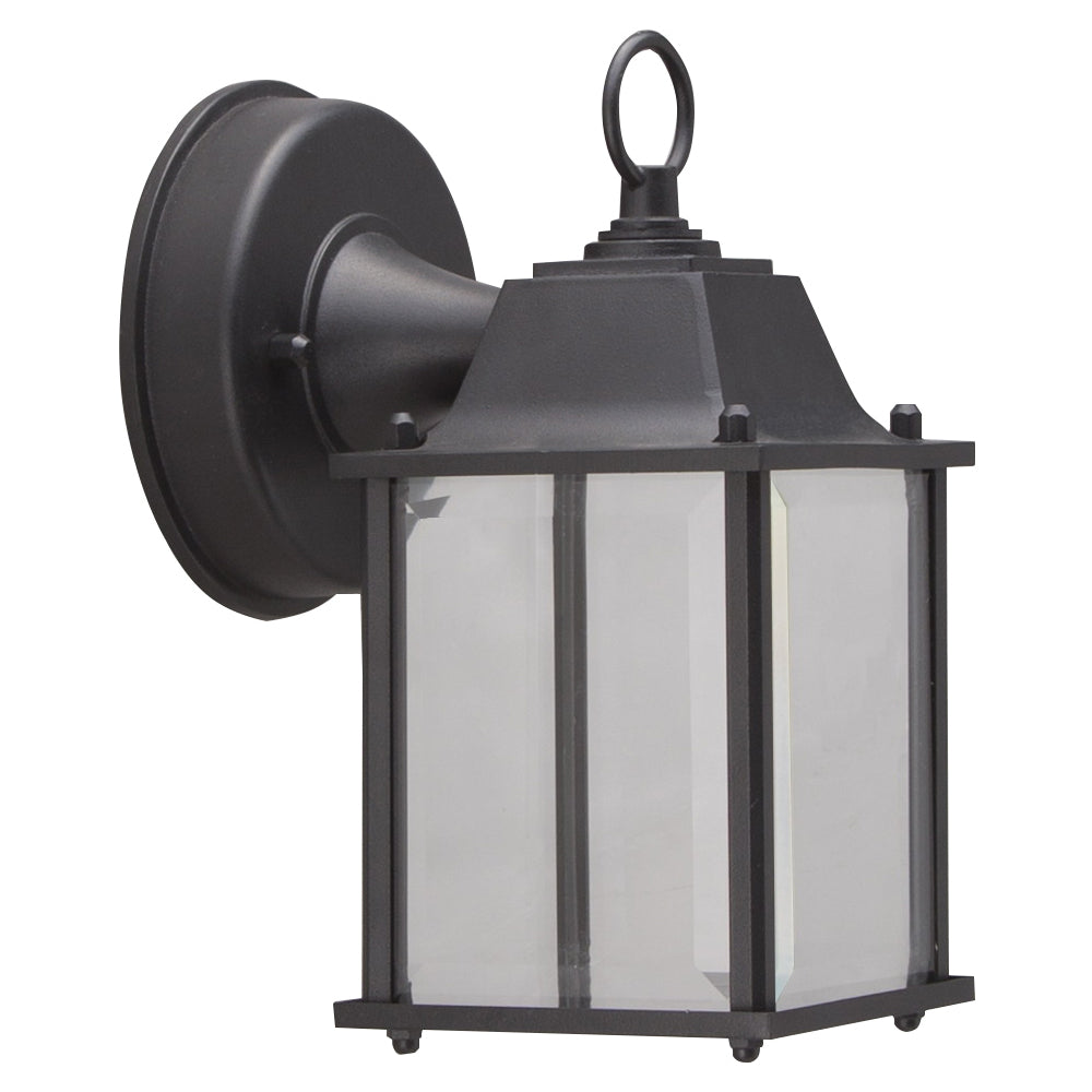 Boston Harbor 0038-WD-BK Outdoor Wall Lantern, 120 V, 6.65 W, LED Lamp, 320 Lumens, 3000 K Color Temp