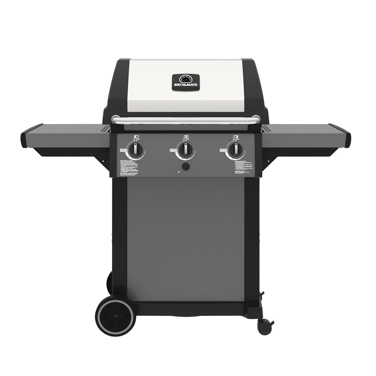 Broil-Mate 196454 Gas Grill, 40000 Btu/hr BTU, Liquid Propane, 3 -Burner, 400 sq-in Primary Cooking Surface, Black