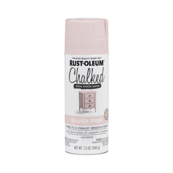 RUST-OLEUM 302594 Ultra Matte Spray Paint, Ultra Matte, Blush Pink, 12 oz, Aerosol Can