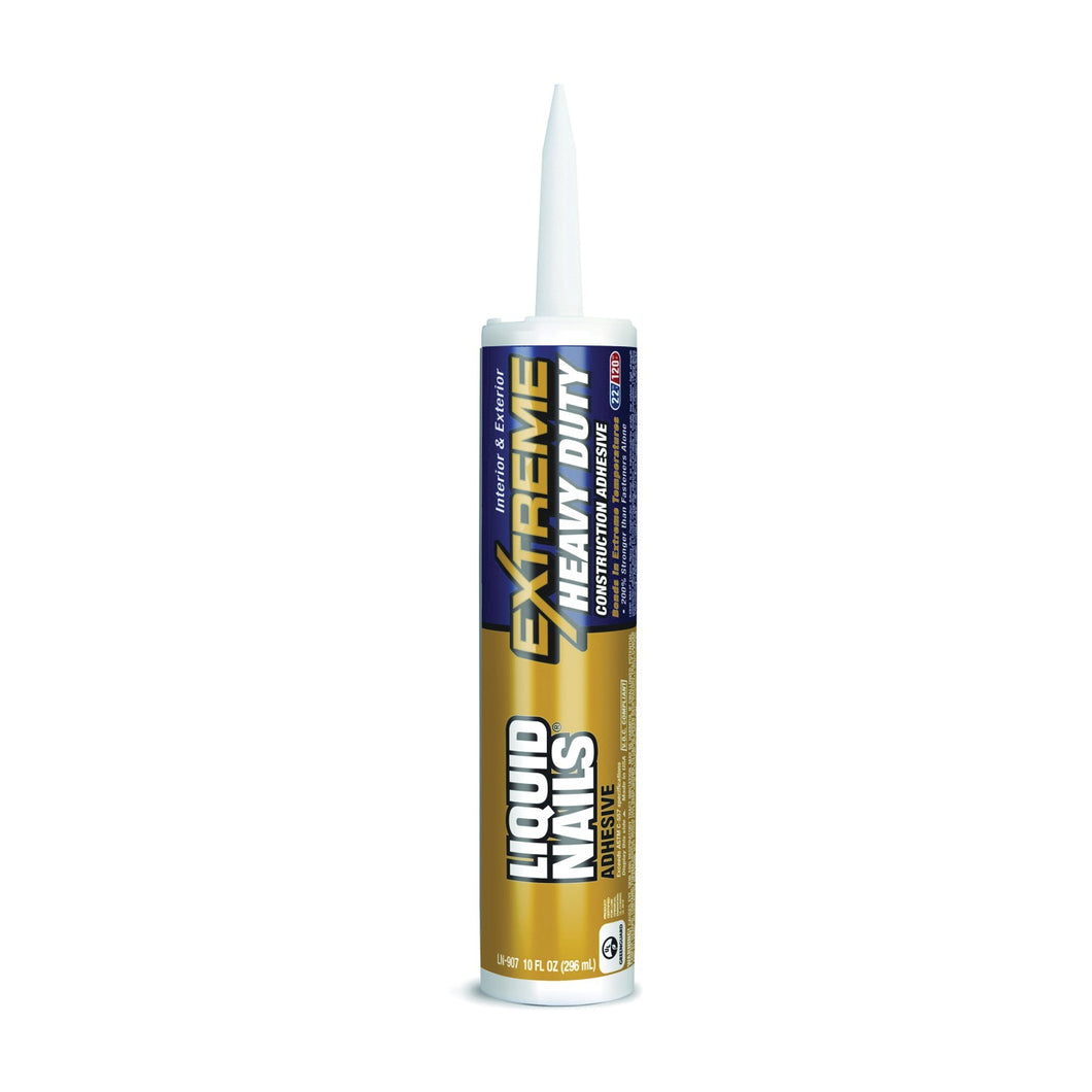 Liquid Nails LN-907 Construction Adhesive, White, 10 oz Cartridge