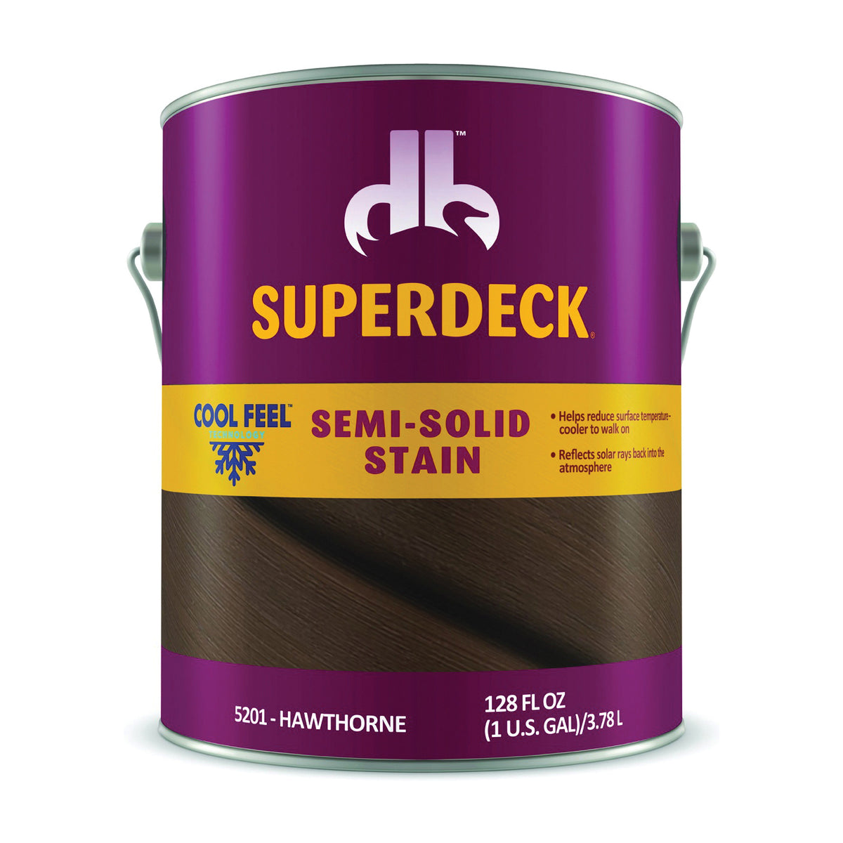 Duckback DPI052014-16 Wood Stain, Hawthorne, Liquid, 1 gal